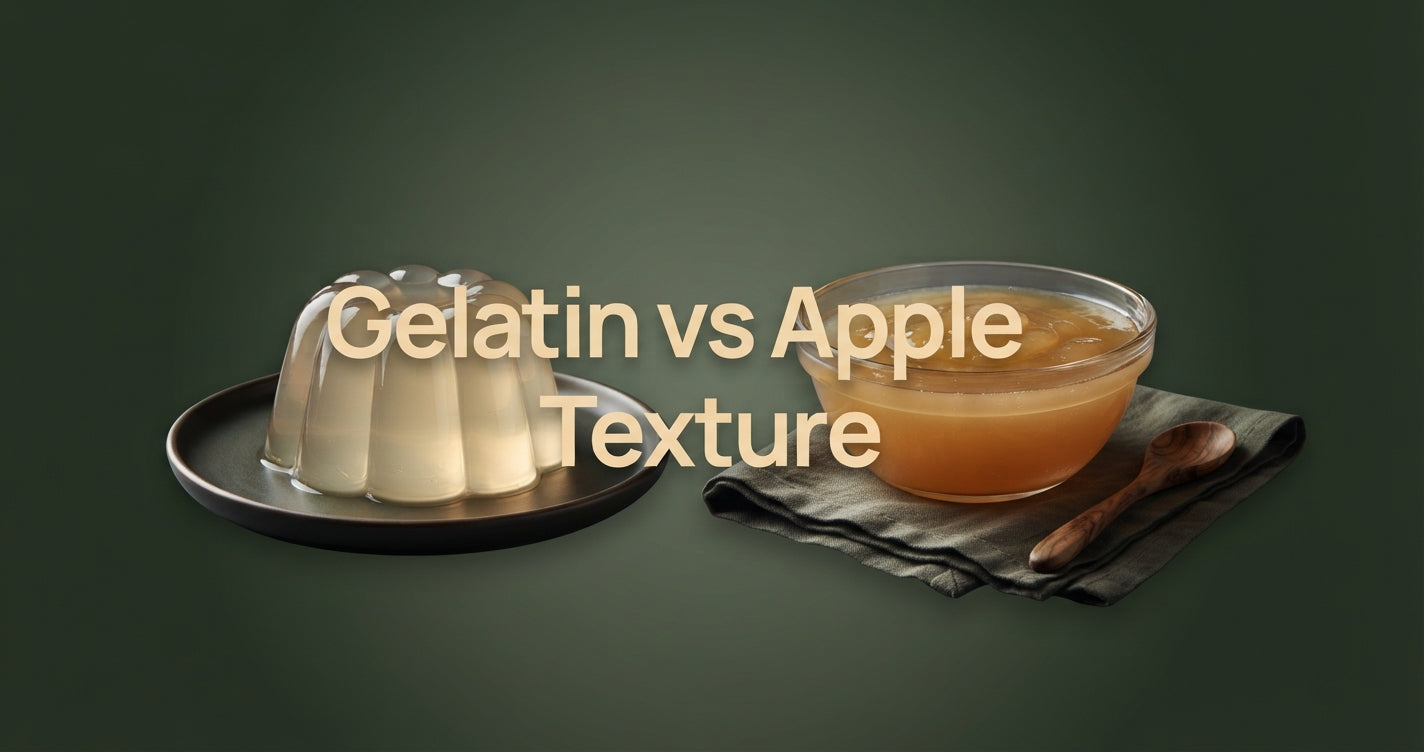 Gelatin vs. cooked apple juice: the jelly texture secret