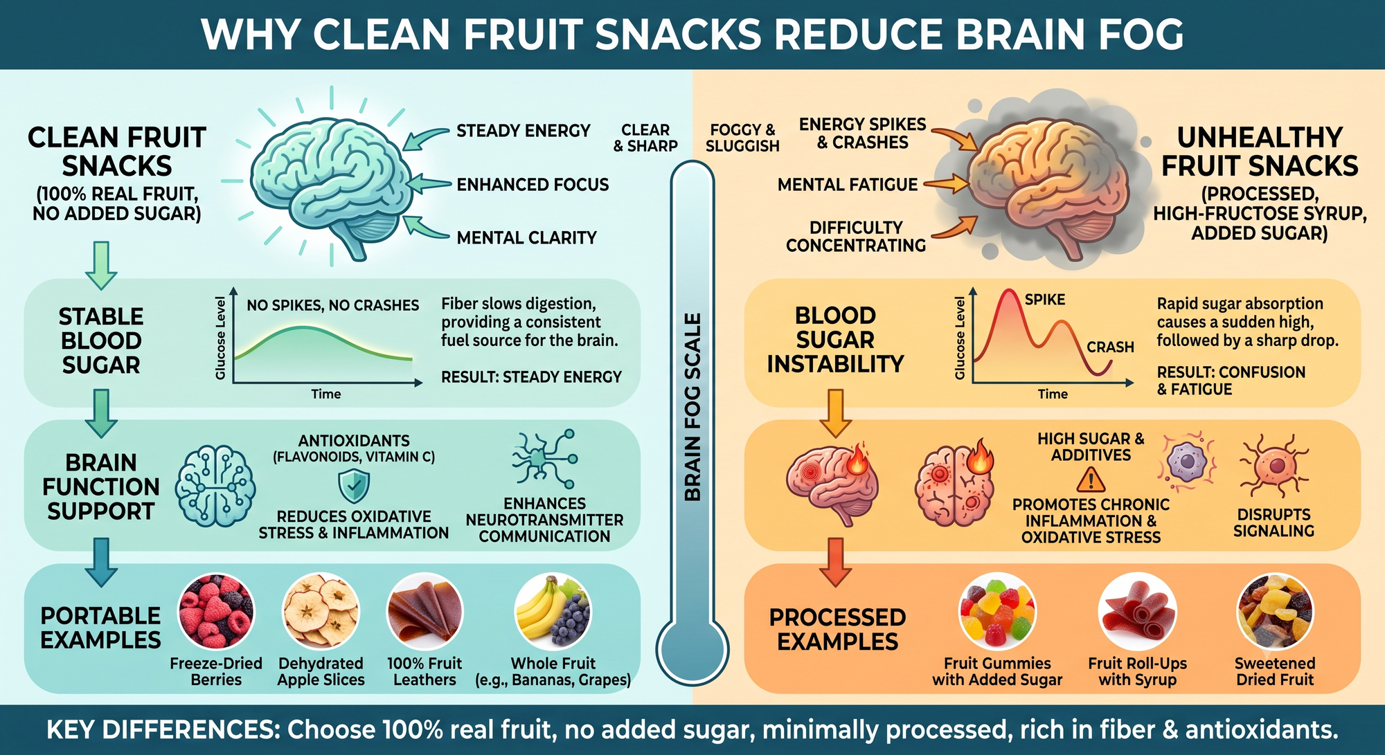 The gut-brain connection: why clean fruit snacks reduce brain fog