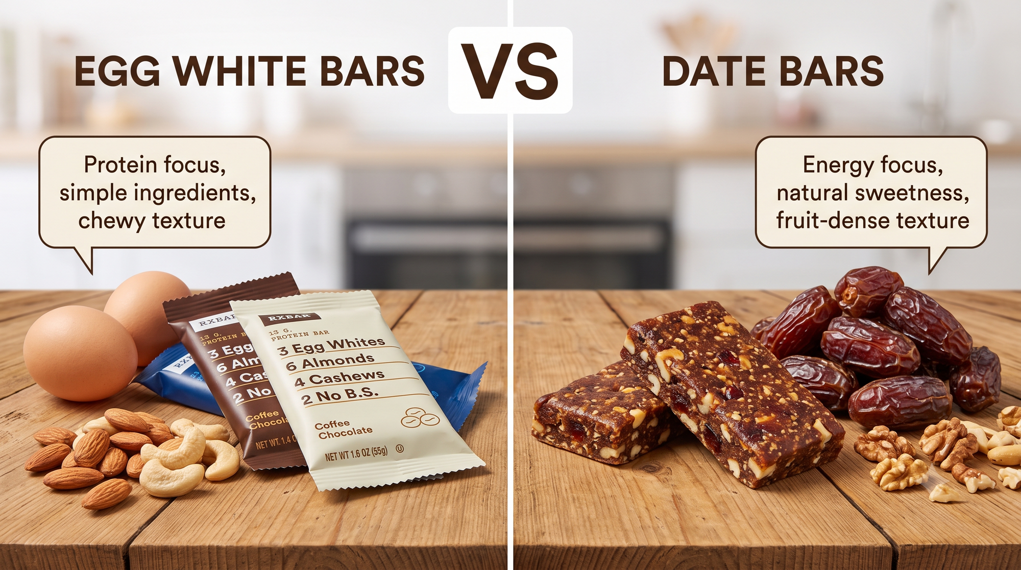 The protein difference in egg white bars vs date bars: which snack truly delivers in 2026?