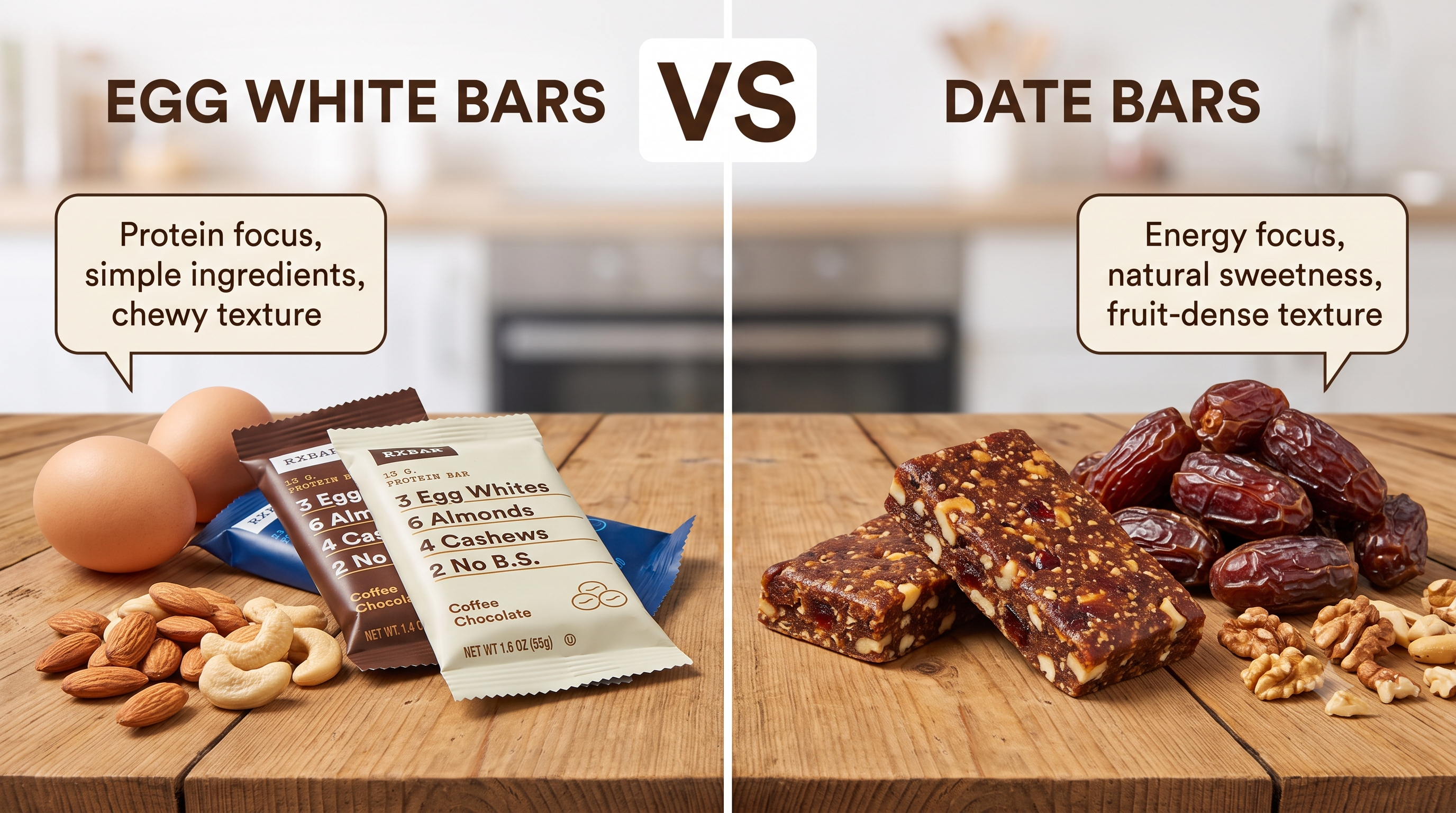 The protein difference in egg white bars vs date bars: which snack truly delivers in 2026?