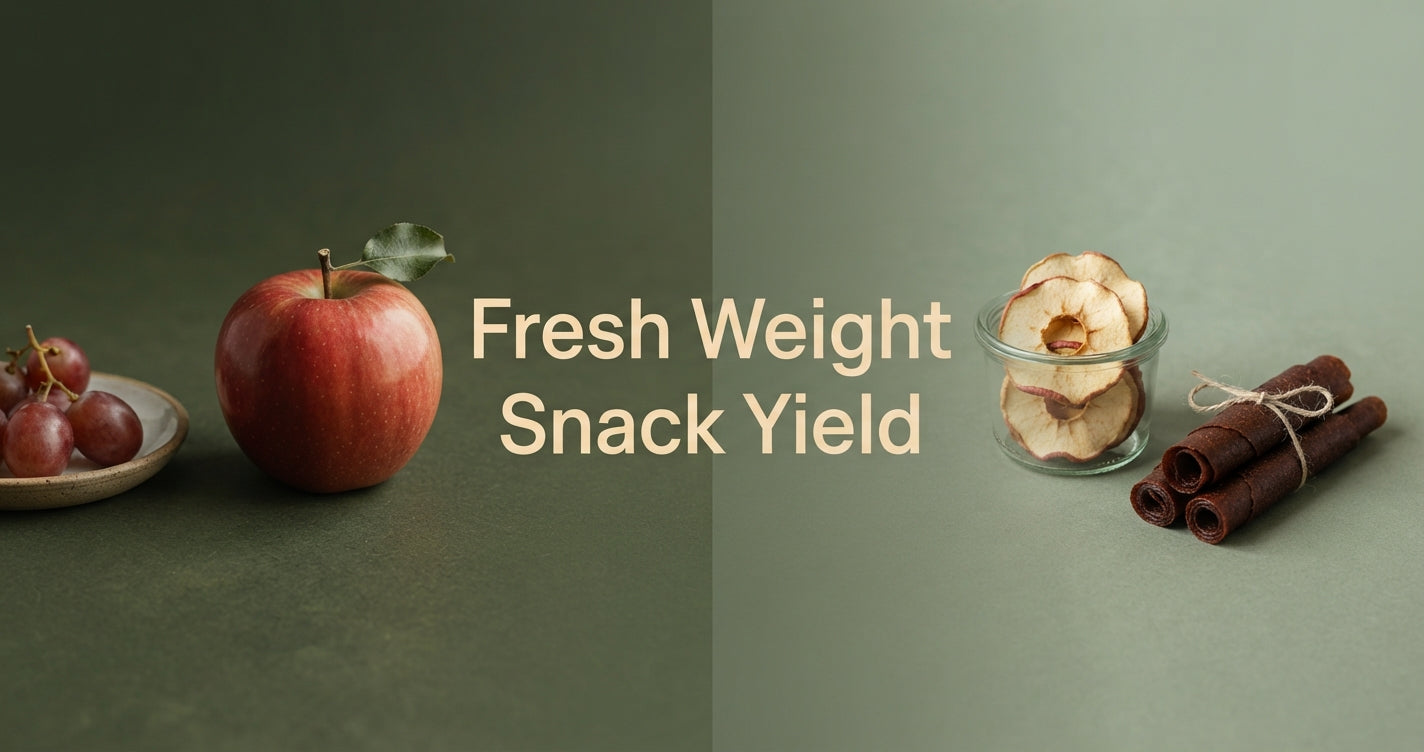 The 2026 Fruit Concentration Reference Chart: Fresh Weight vs. Snack Yield for the Best Healthy Snacks