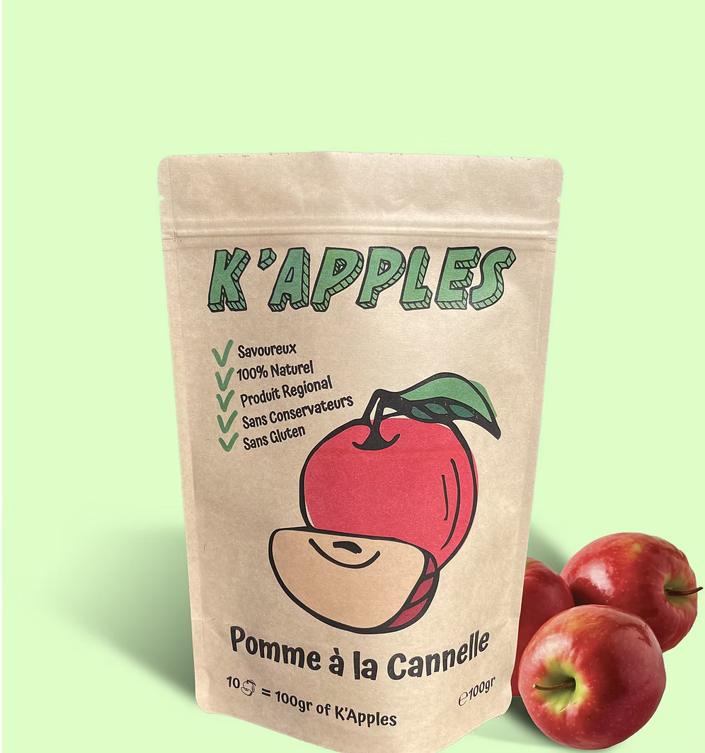 K'Apples bestseller is apple with cinnamon taste