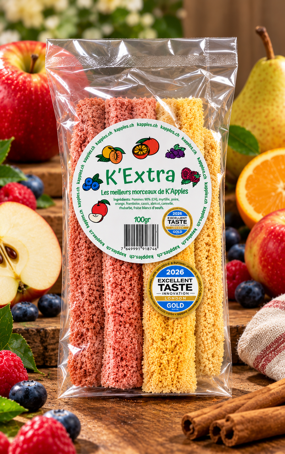 K'Extra, mixed K'Apples pieces, 100 g