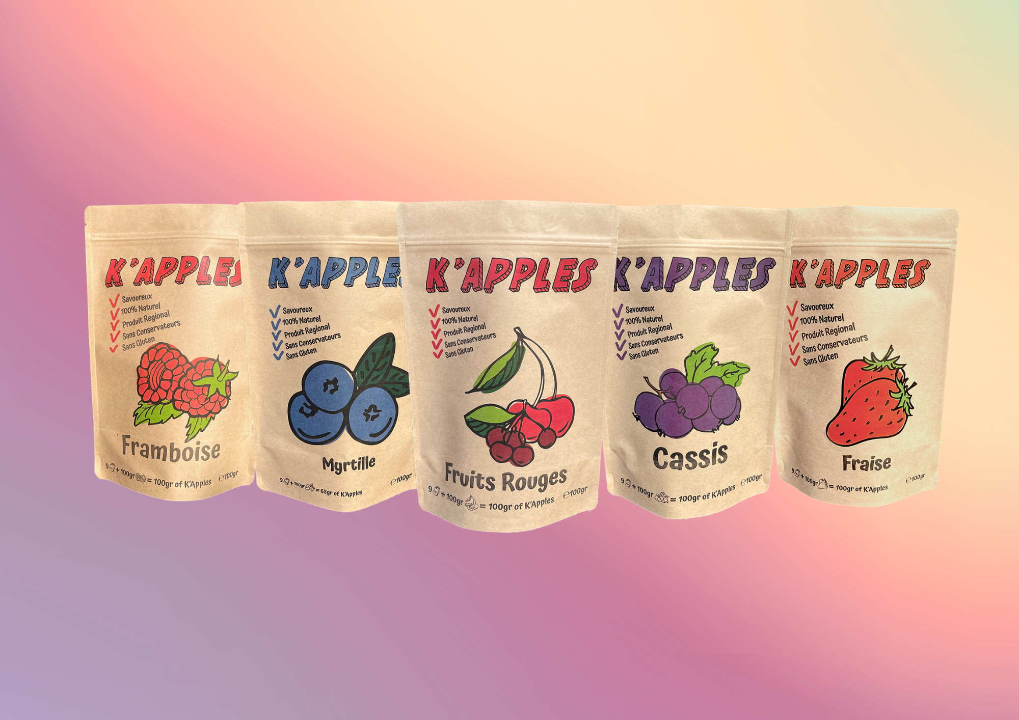 K'Apples. Kits différents.