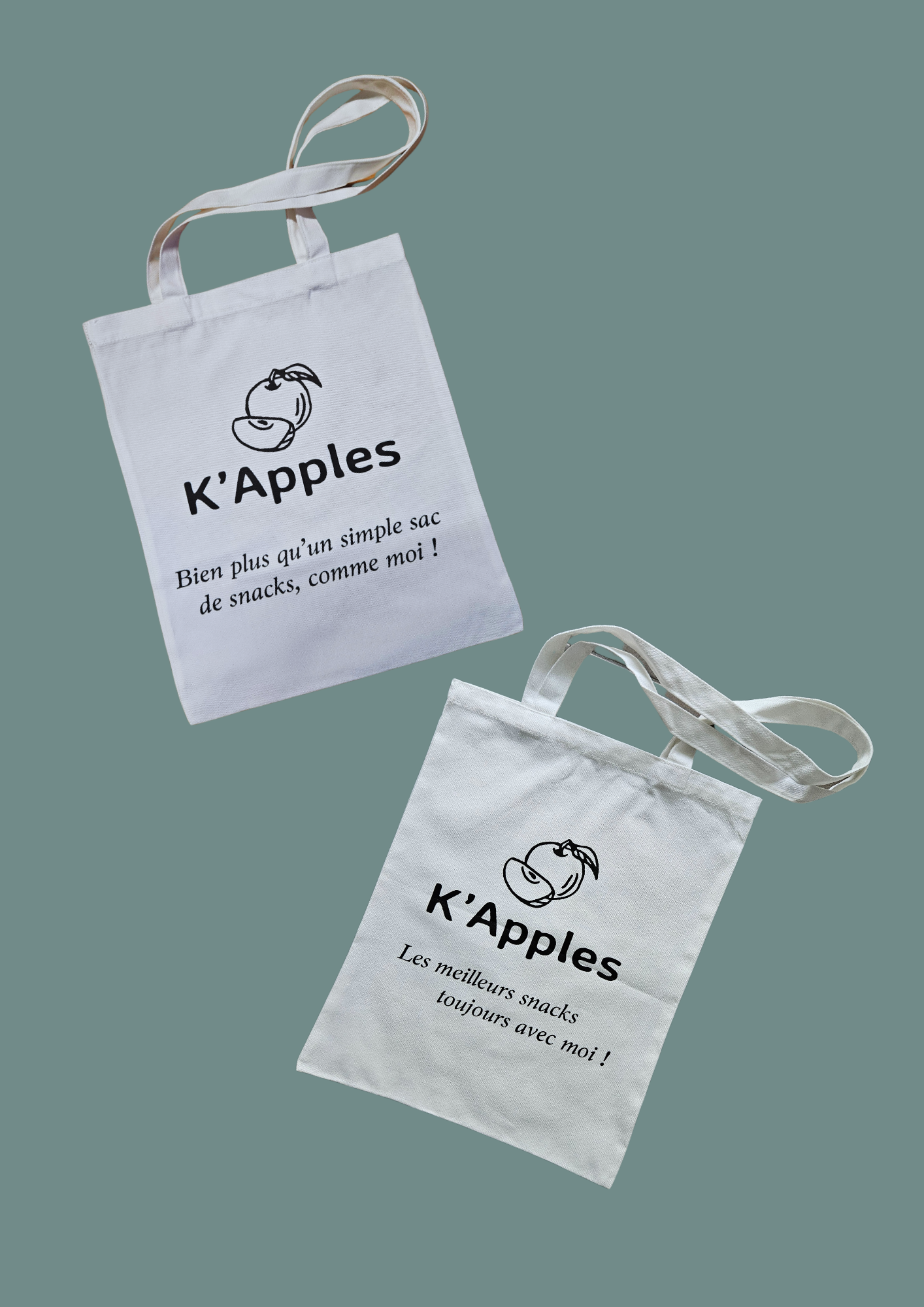 Sac fourre-tout K'Apples pour transporter des en-cas naturels aux pommes